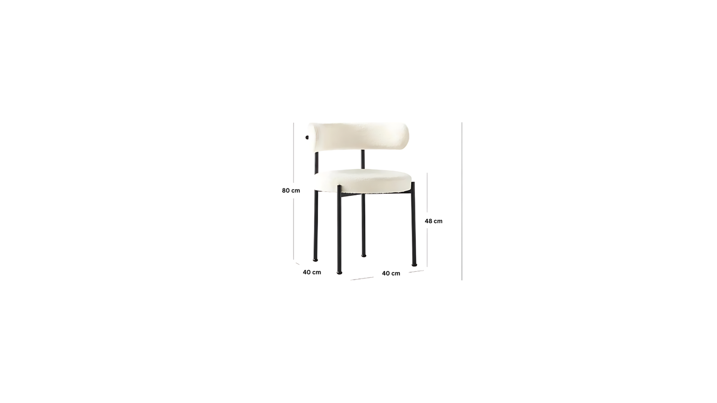 Chaise Nordic – Bouclette Chic et Personnalisation Complète